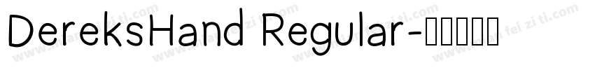 DereksHand Regular字体转换
